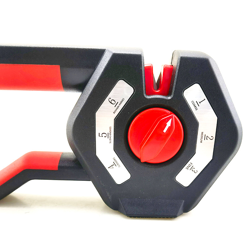 Spot creative angle adjustment six-section sharpener tungsten steel diamond ceramic sharpener sharpening scissor tool