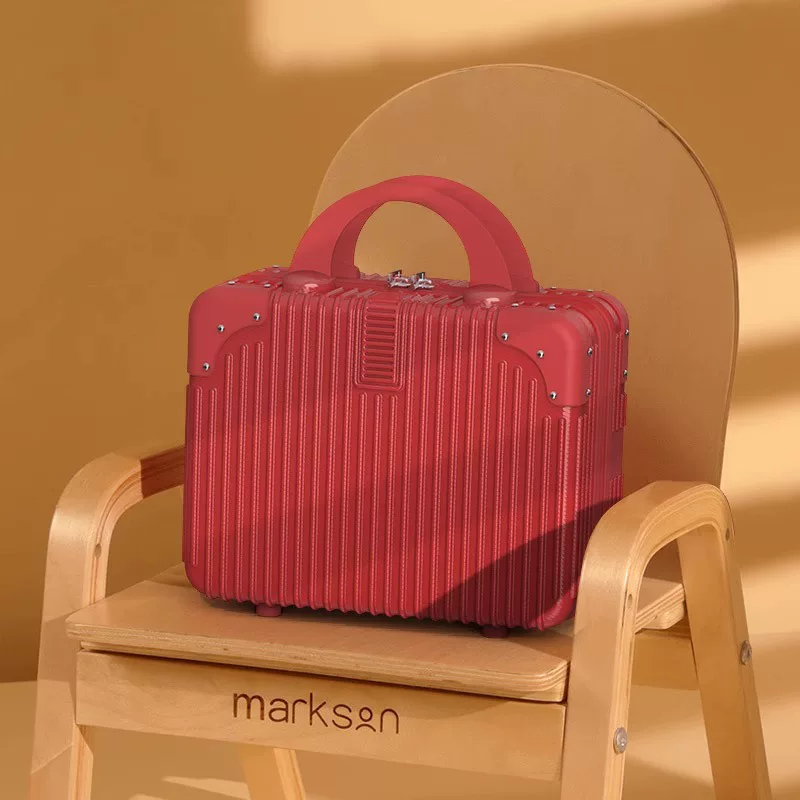 Handheld red suitcase, box