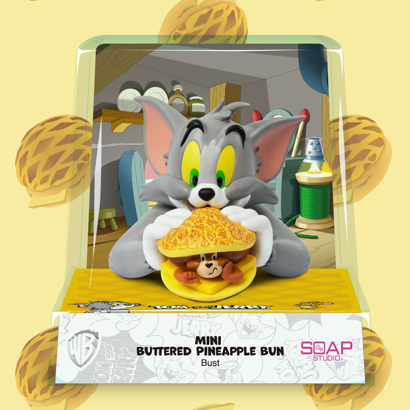 SoapStudio猫和老鼠迷你汉堡半胸像招财猫杰瑞鼠车载摆件潮玩手办