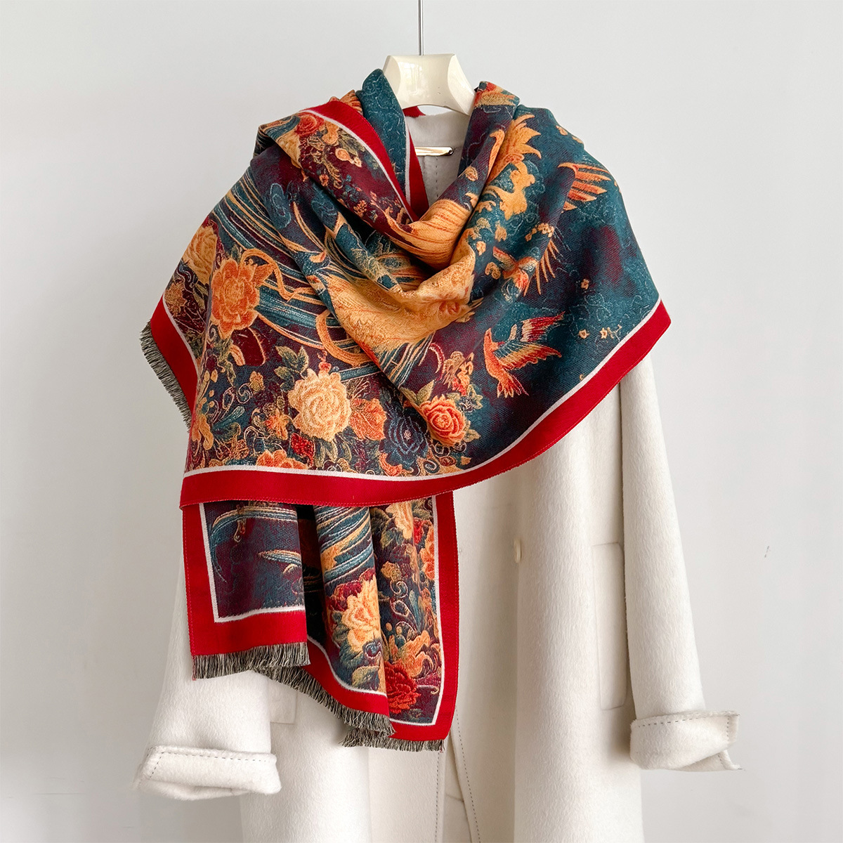 Neue Herbst-/Winterkollektion 2026: Kaschmirschal für Damen, hochwertiges Tragegefühl, luxuriöser, leichter Winter-Cape mit H-Logo, dicker und warmer Halsschmuck_voghion.com