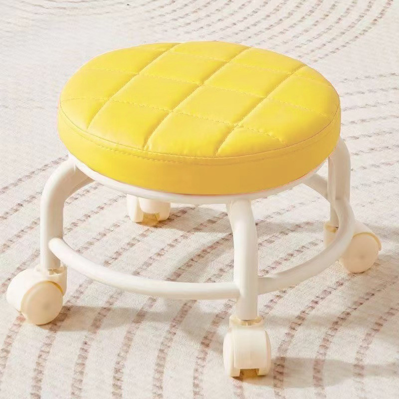 ユニバーサルホイール付きの小さなスツール、可動滑車付きの小さな椅子、家庭用の低い背もたれ付きのベンチ、座りがちな小さなスツール|undefined