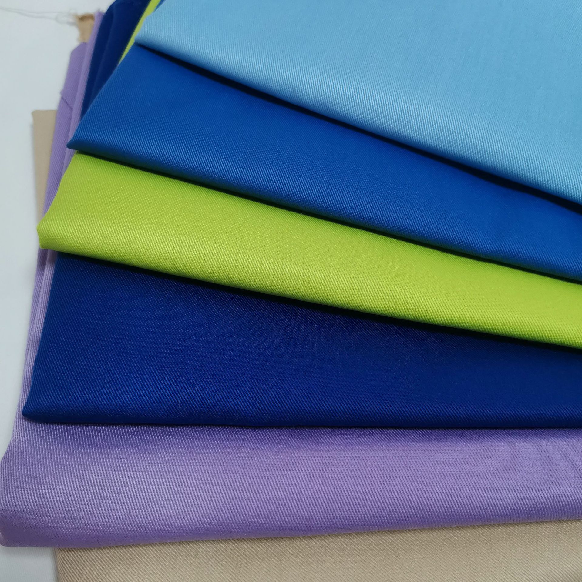 涤棉纱卡面料TC108*58斜纹棉布工装面料手袋布料厂家现货批发