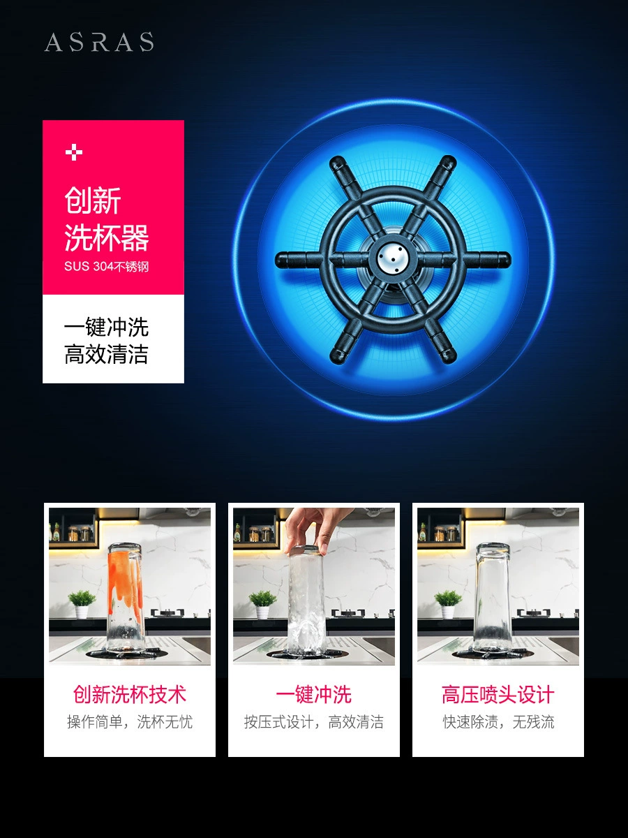 [✅阿萨斯4MM大型黑色纳米加厚304不锈钢手工水槽套餐单槽厨房洗]