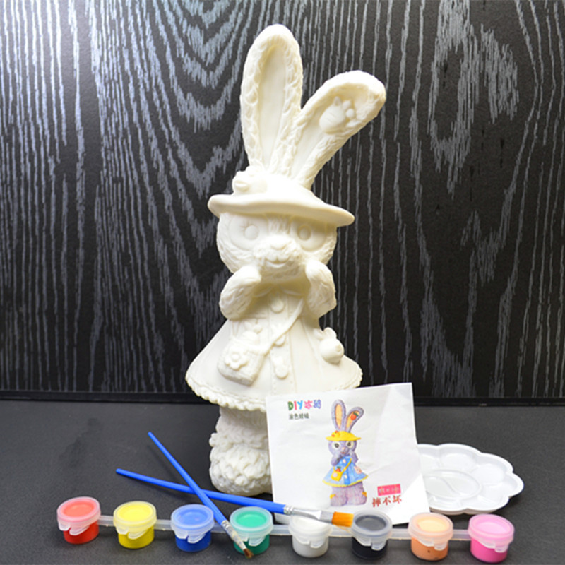 Alcancía de Conejo de Vinilo DIY para Pintar e Irrompible para Niños