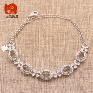 S925�y��朿��� 5*7 ���ӹ��������ʯ�G����Ϟ�y��Ƕ���DIY