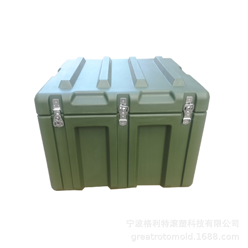 来图设计野外物资运输箱 滚塑设备工具箱 绿色耐撞滚塑防护箱加工