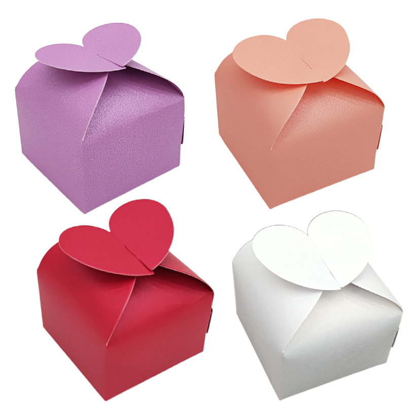 Pearlescent Heart-Shaped Wedding Candy Box Valentine's Day Love Gift Box Creative Candy Box Birthday Party Gift Box Wholesale
