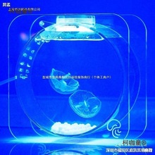 活物水族箱水族缸简约水母入门水母桌面迷你小型海月赤麦太保