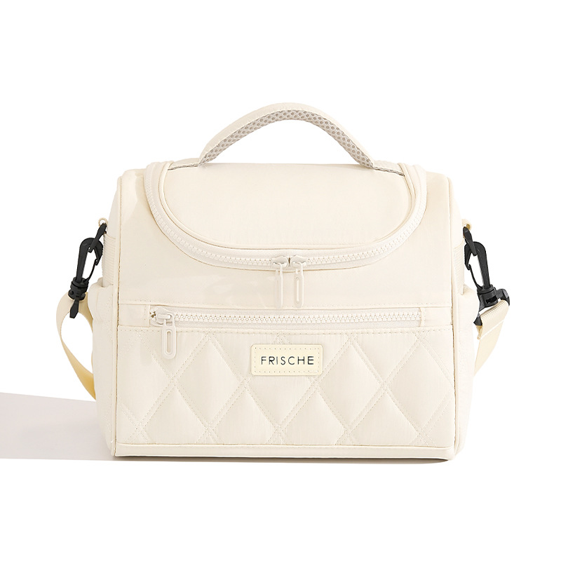 Nueva bolsa de almuerzo portátil de oficina bolsa de almuerzo de estudiantes bolsa de aislamiento térmico al aire libre bolsa de hielo de cubierta curva