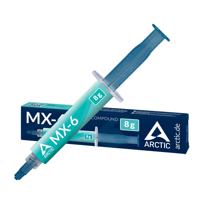 Теплопроводная силиконовая смазка ARCTIC MX-6, термопаста для охлаждения CPU, ноутбука и видеокарты, охлаждающий крем для чипов