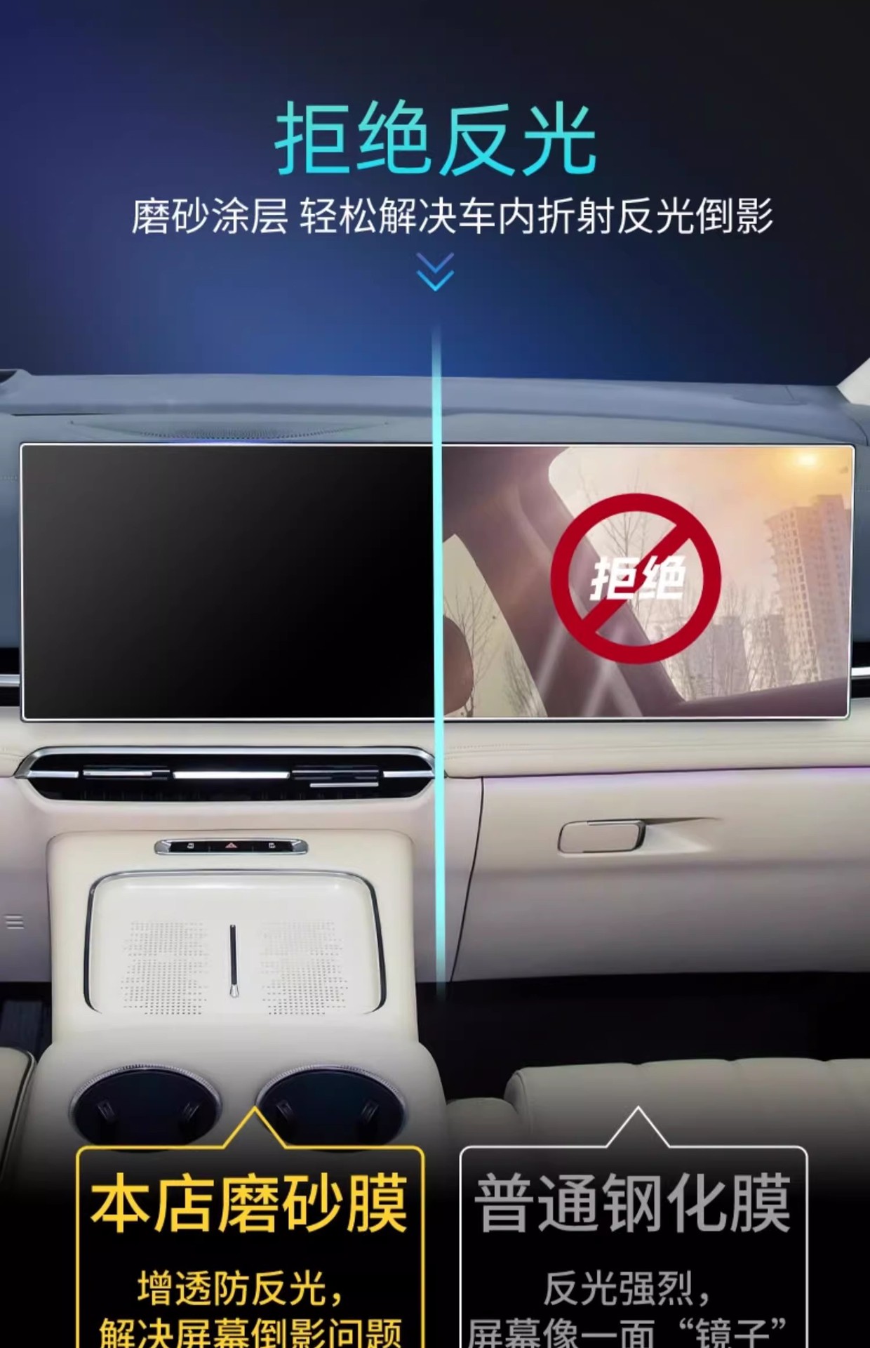 Tempered Film for Voyah Dreamer 2025-2026 Center Console Screen