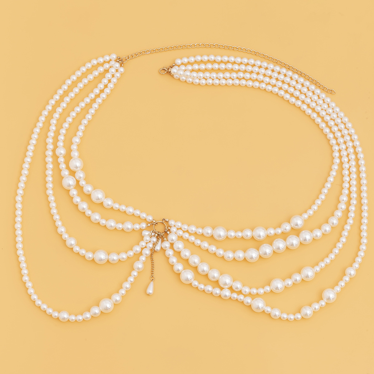 145g Weight Waist Chain Classification 1 Piece Quantity Holiday, Beach Occasion Plastic Material Pearl Pattern Women's Gender Tassel Design Elegant, Sexy Style Elegant Sexy Pearl Plastic Tassel Women's Chain Belts 13