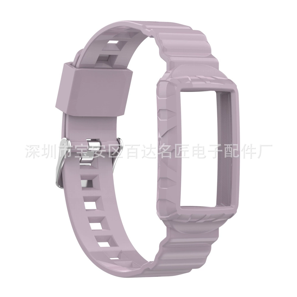 Подходит для Fitbit Charge5 интегрированный корпус защитная оболочка весь - весь панцирь силиконовый ремешок противпадение силиконовая лента