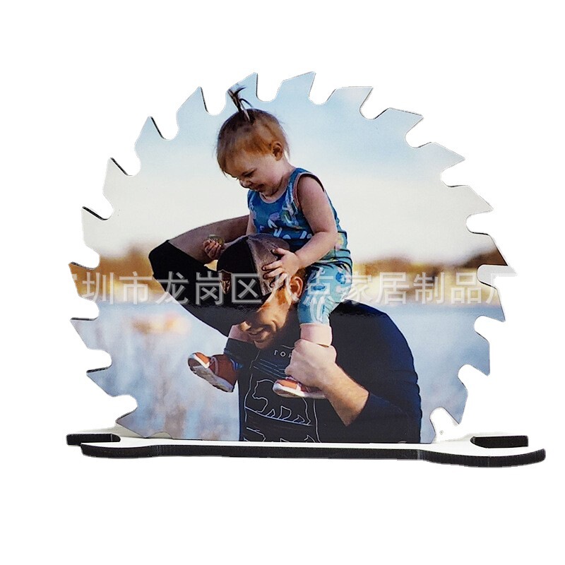 2023 New Thermal Transfer Photo Plate Sublimation Engraving Photo Frame Print Print Father's Day Sawtooth Cross Border