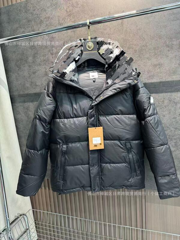 冬季新款英伦风巴情侣款羽绒棉服三合一袖子可拆卸式立领连帽外套|undefined