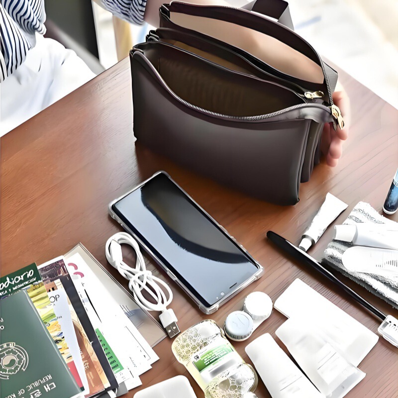 Portable Mesh Toiletry Bag for Women, Cosmetics Storage, Travel Passport, Portable Compartment Storage Bag Portable Mesh Toiletry Bag for Women, Cosmetics Storage, Travel Passport, Portable Compartment Storage Bag