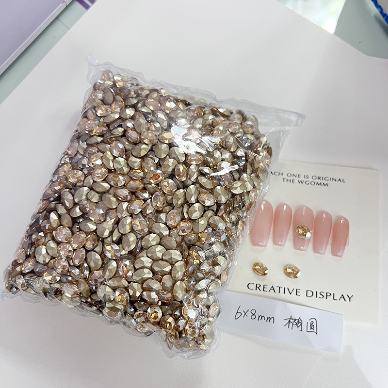 [KKK04-10] champagne Oval 6 * 8mm