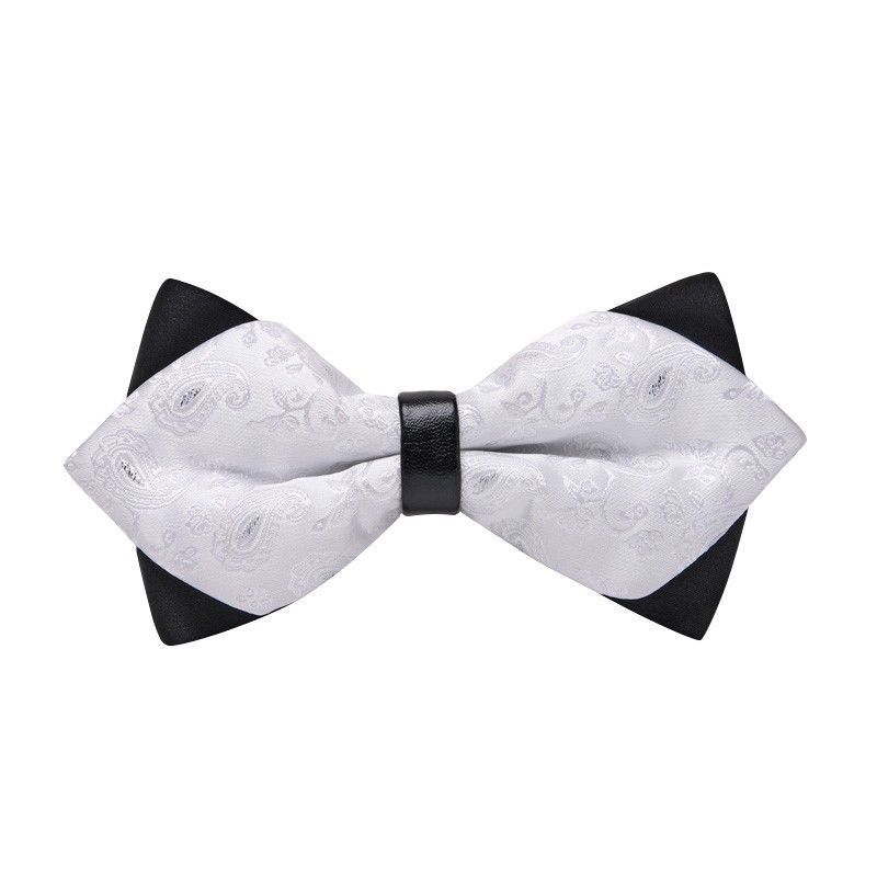 ↤↤↤삼각형 흰색 캐슈 나무 나비 넥타이 ↦=>=>=>