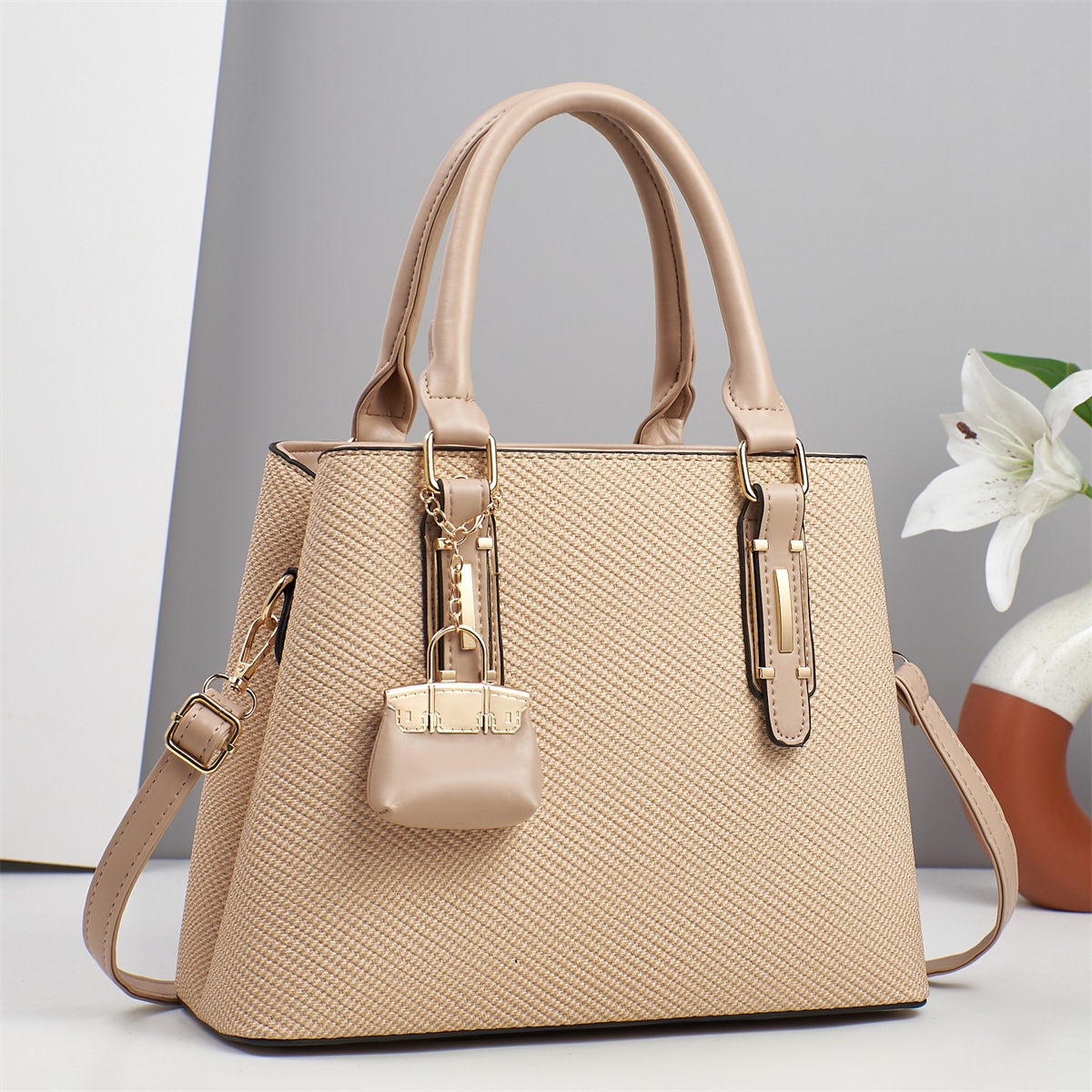 Temperamento nuevo estilo bolso de mano coreano, bolso de hombro exquisito para mujer, bolso de mensajero para mujer, bolso grande para mujer