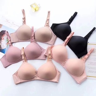 Jiazi 897 no steel ring bra thin BC Cup two-row buckle smooth simple middle-aged and elderly mother underwear breathable