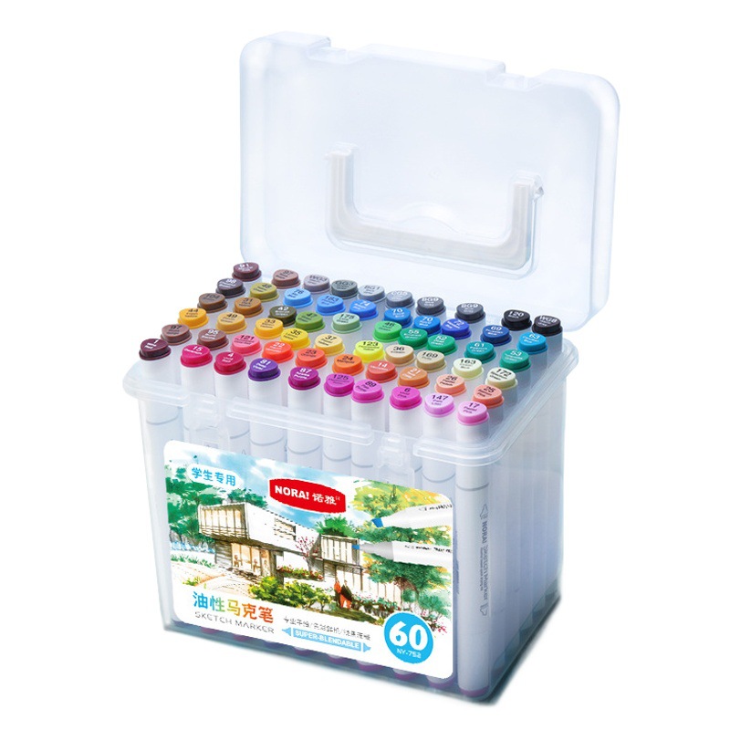 Noya Soft-Tipped Acrylic Markers for Children's Art, Opaque Watercolor Pens for Students, Direct Liquid Acrylic Pens for Hand Drawing