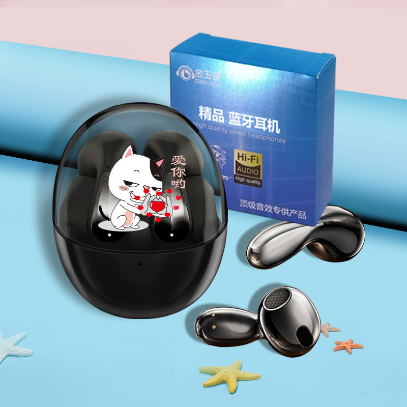 Bluetooth ヘッドセット TWS スペースカプセル シアター サウンド エフェクト ステレオ インイヤー バイノーラル ワイヤレス 透明 カプセル ミニ コンパクト|undefined