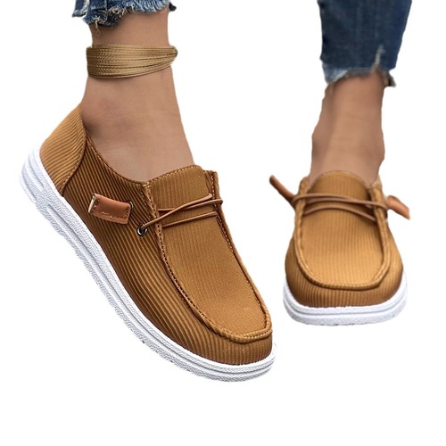Women's Plus-Size Casual Shoes for Foreign Trade, 2024 Spring/Summer New Arrival—European and American Style Flat, Slip-On, Low-Top Loafers, Women's Single Shoes
