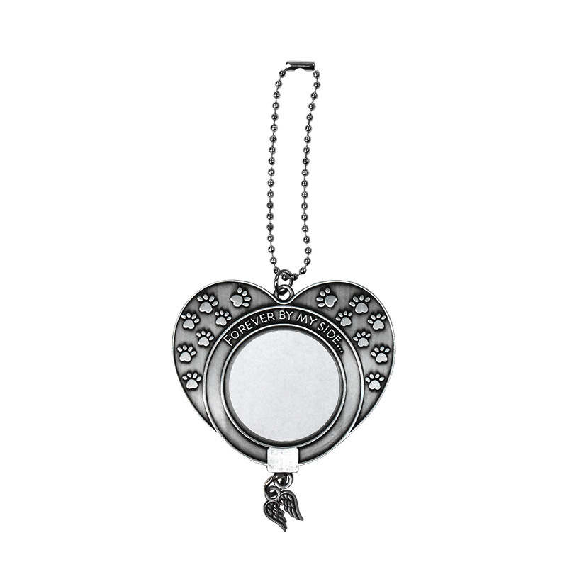 Heat Transfer Blank Angel Wings Holding Heart Pendant European and American Car Accessories Cross-Border Amazon Hot Seller