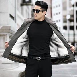 男式真皮皮衣;男式皮草;皮草