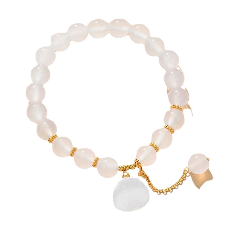 Nuevo estilo nacional pulsera de loto mujer pulsera de loto jade blanco pulsera regalo de novia joyas joyas