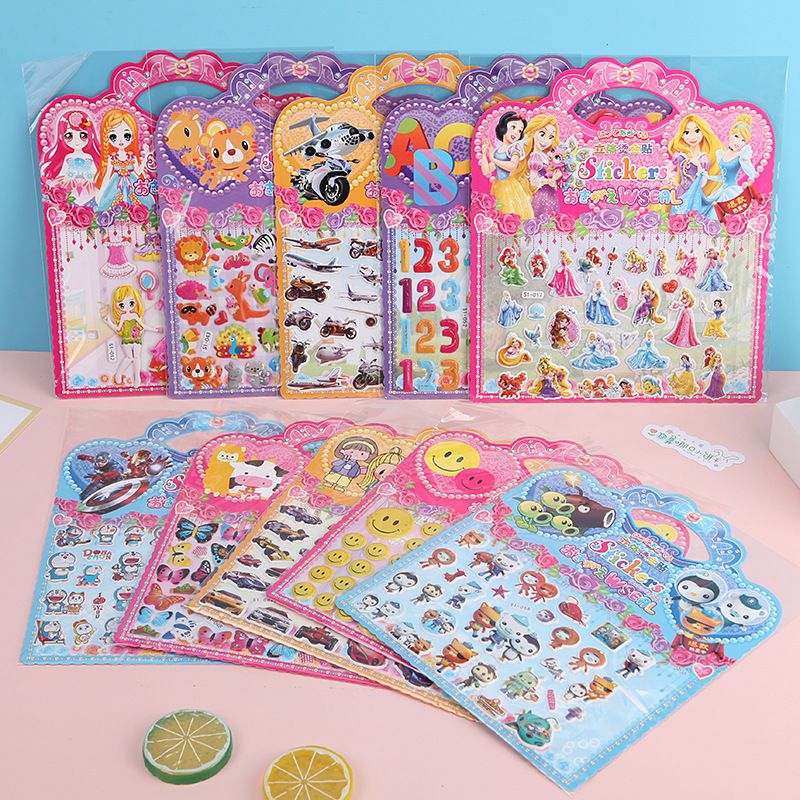 Children's cartoon three dimensional sticker