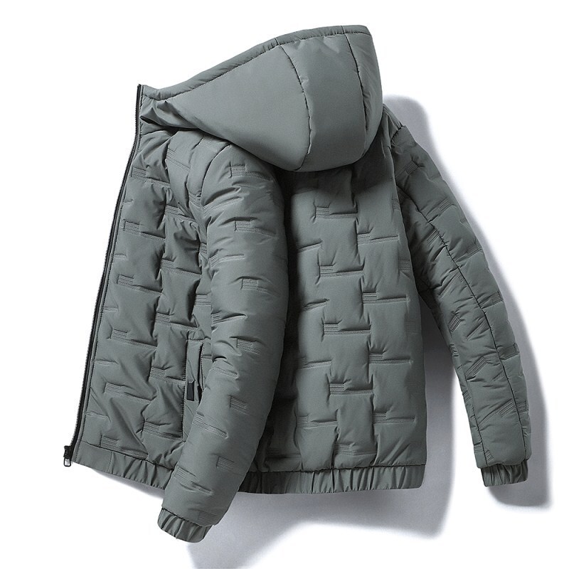 Men's Winter down Cotton Jacket, Thickened Warm Short Cotton Coat, Winter Outerwear, Hooded Cotton-Padded Jacket, Trendy Men's Winter down Cotton Jacket, Thickened Warm Short Cotton Coat, Winter Outerwear, Hooded Cotton-Padded Jacket, Trendy