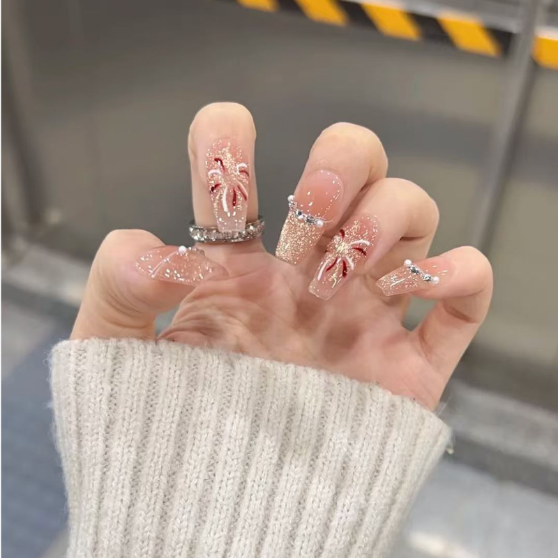 New Cat-Eye Fireworks Nail Art, Versatile and Flattering, Medium-Sized High-End Wearable Nails, Pre-Made Nail Pieces, Wholesale Source