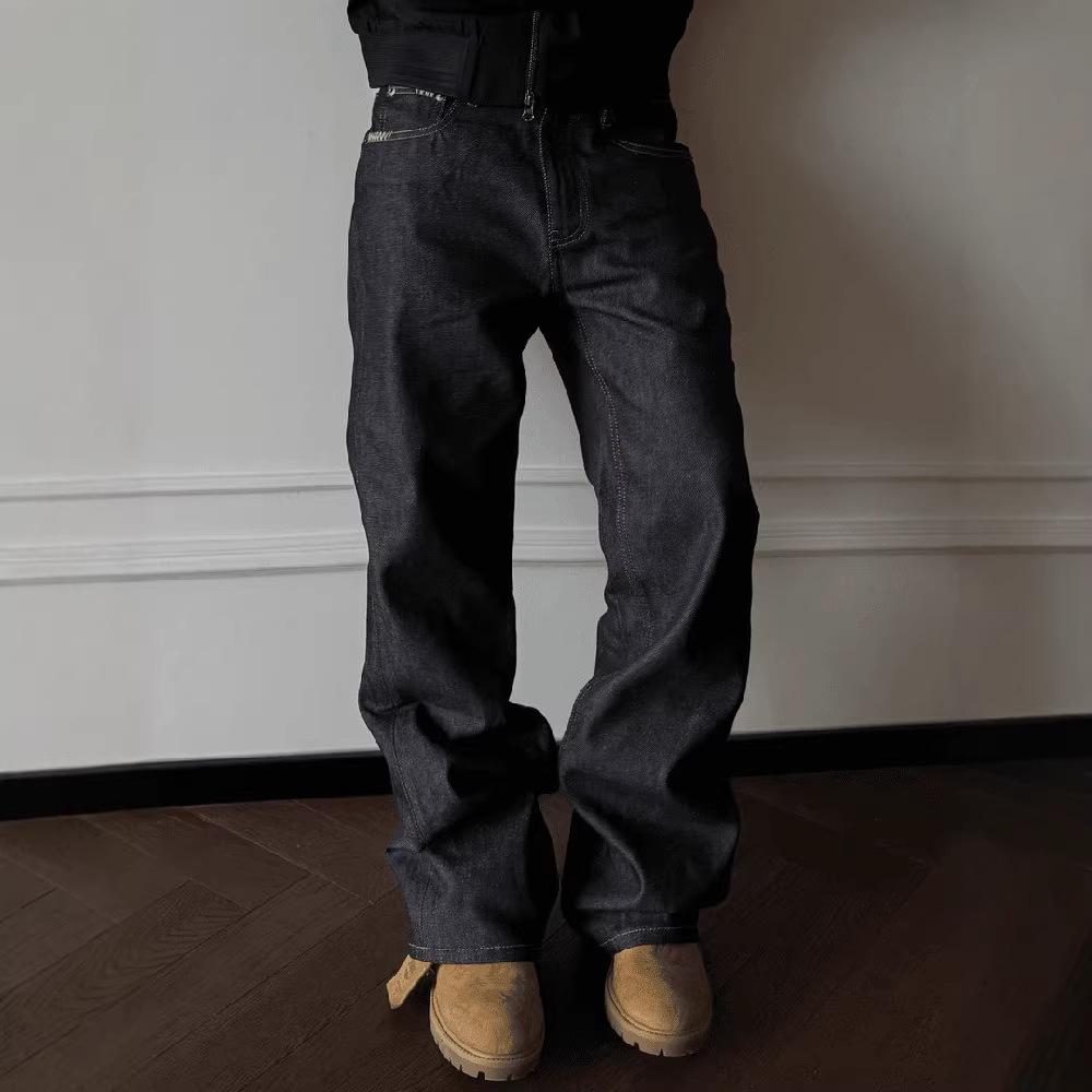 Men's Clothing Cleanfit Men's American Style Hand Sewn Jeans_mkmklike.com