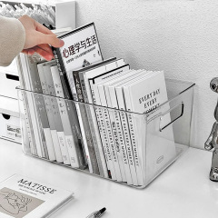 アクリルデスクトップブック収納ボックス大容量学生寮デスク文房具整理ボックスオフィス収納ボックス