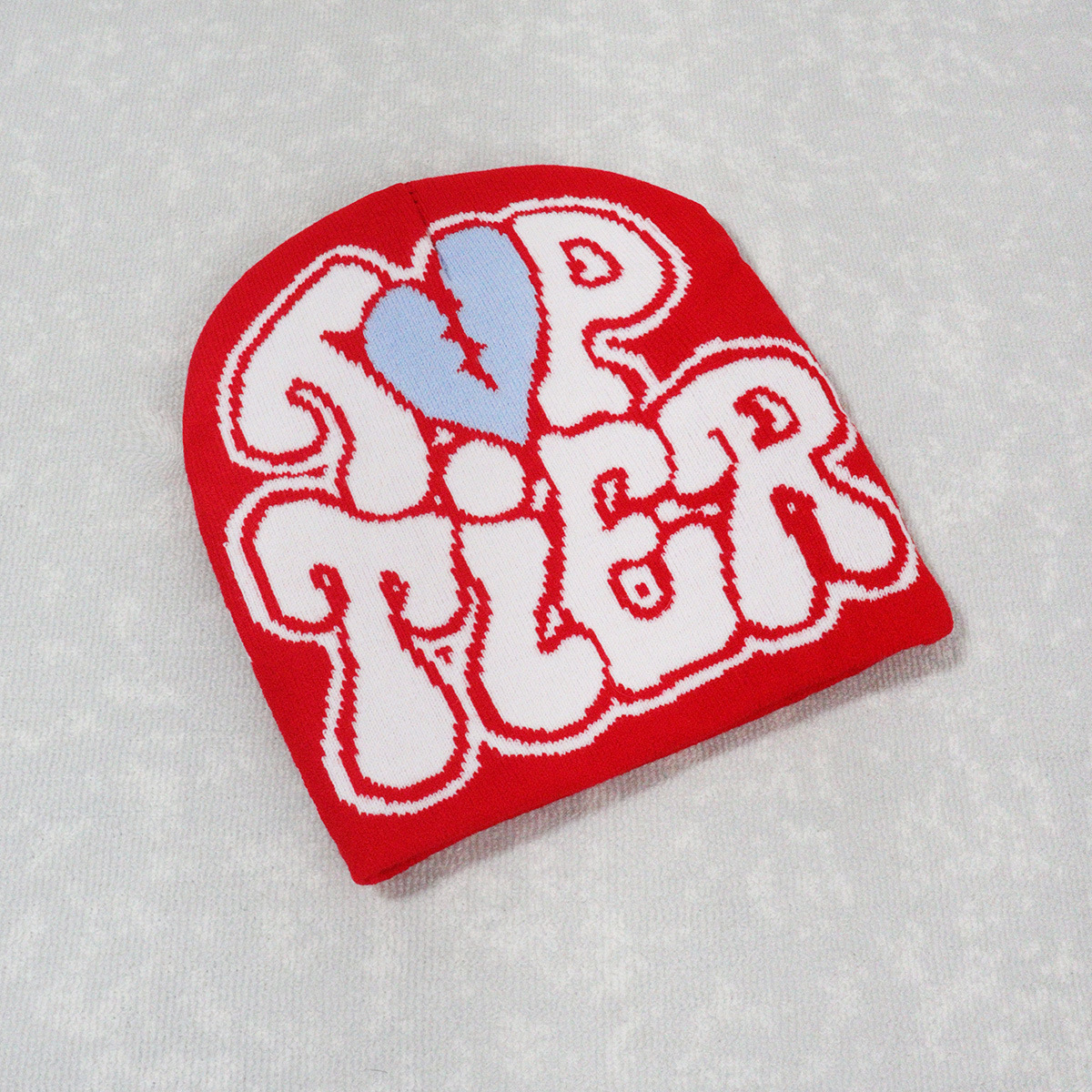 큰 빨간색과 흰색