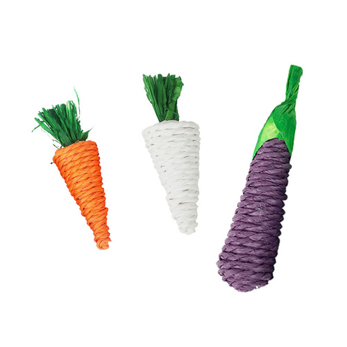 Hamster toy rabbit chew toy, hamster grinding, grinding carrot, parrot biting, grass woven radish