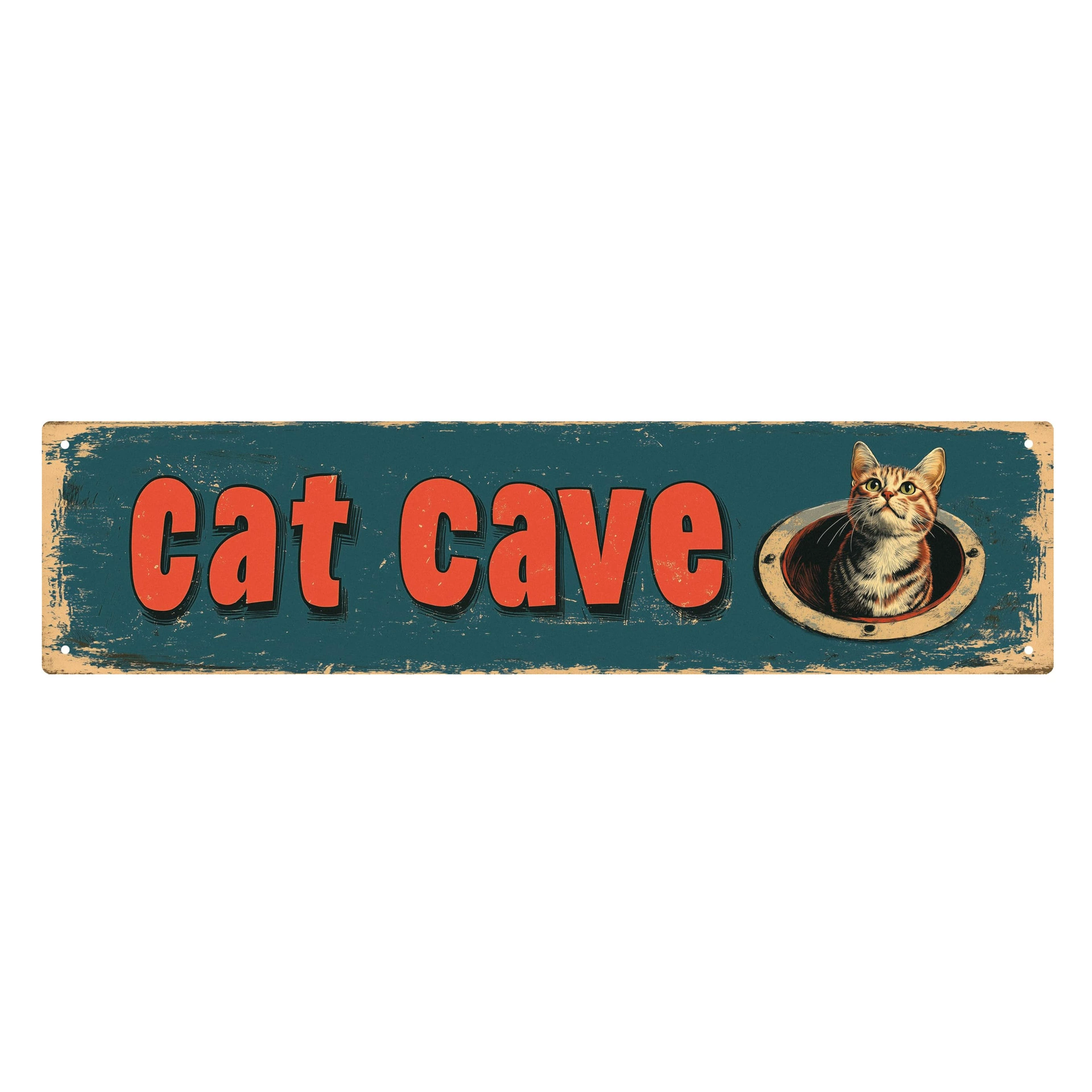 Кошачья дыра декоративная жестяная роспись Cat Cave Fun домашнее животное украшения дома