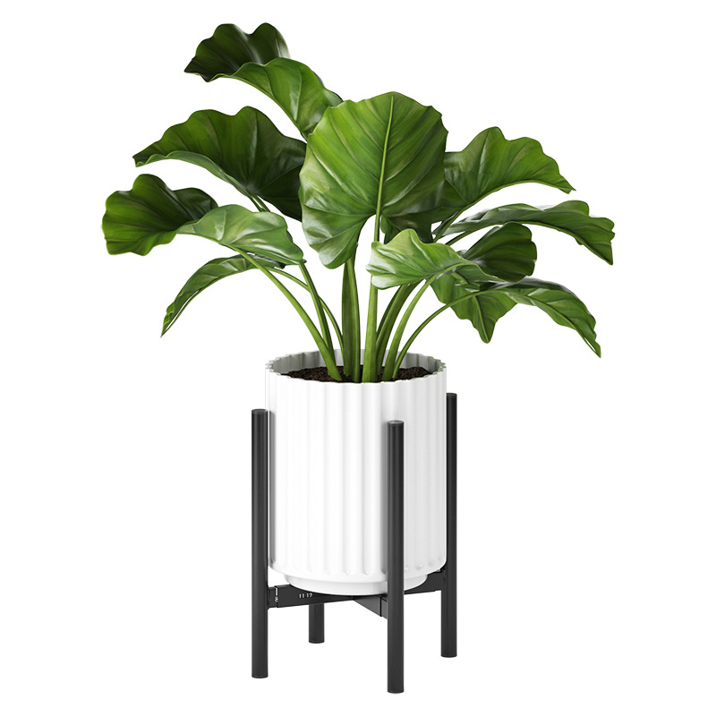 室内园艺花卉盆栽架 落地式金属花盆架 现代简约十字多层伸缩花架