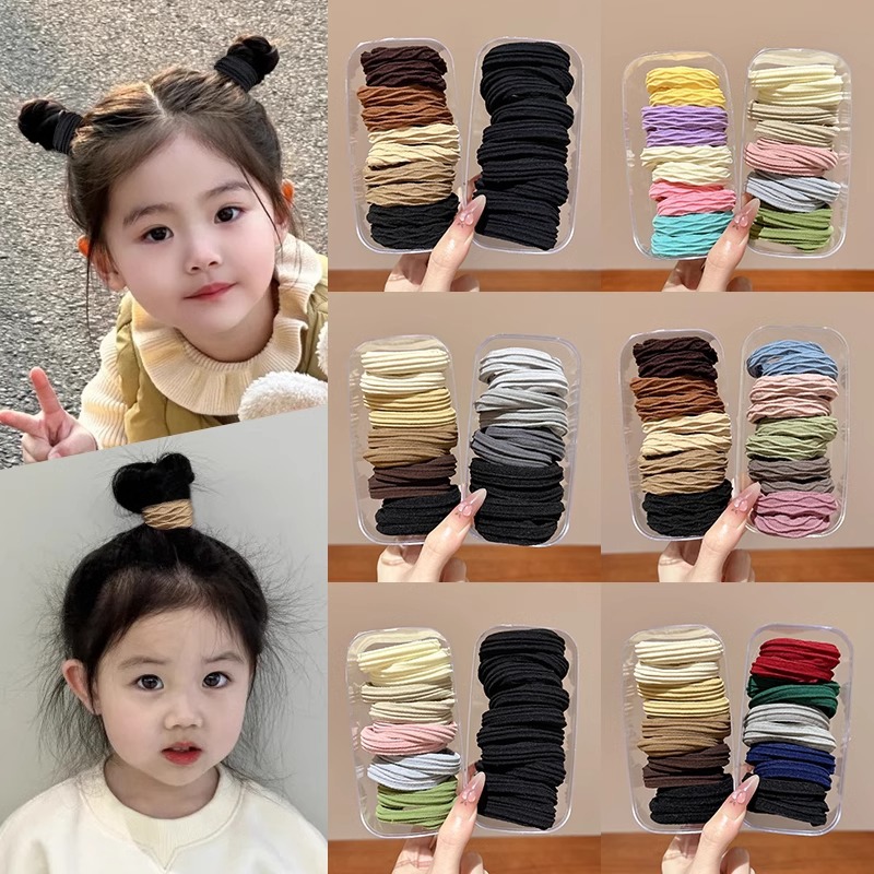 Niños lindos cabello de niñas de alta elasticidad correa duradera no daña anillo de cabello de bebés atado bola cabeza cabello adornamiento