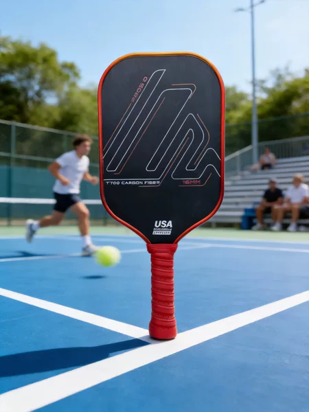 Pickleball racket carbon fiber T700 extended length textured matte 16mm racket set, same style as professional pickleball