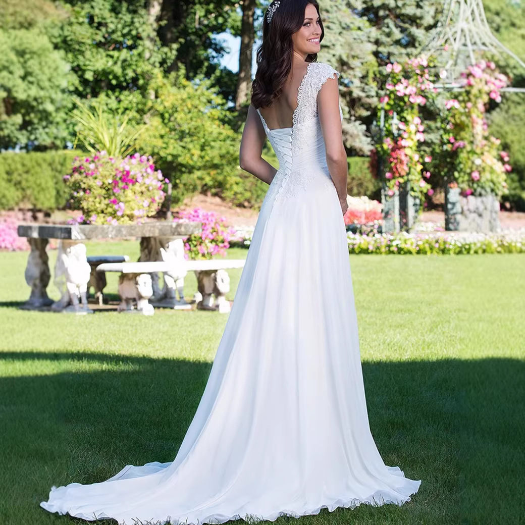 Trailing Export European and American Wedding Dress for Women 2025 New Large Size Fashion Retro Lace Shoulder Bridal Wedding Dress