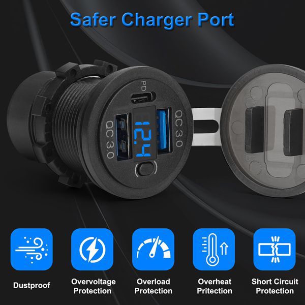 1套 颜色：黑色 材质：塑料 双 QC3.0 18W 和 PD 30W 快速充电端