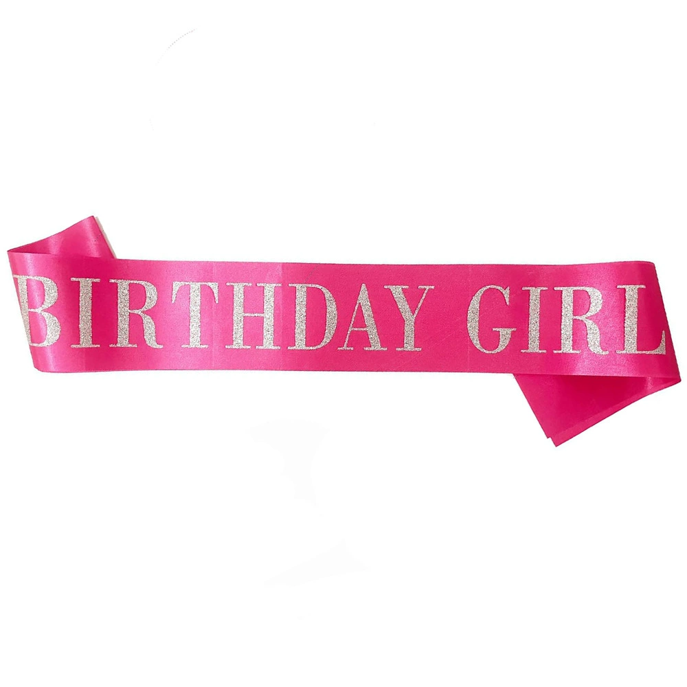 Заводской ассортимент: лямка BIRTHDAY GIR, праздничная лента для торта с декоративной лямкой для девочки, золотисто-зелёная печать