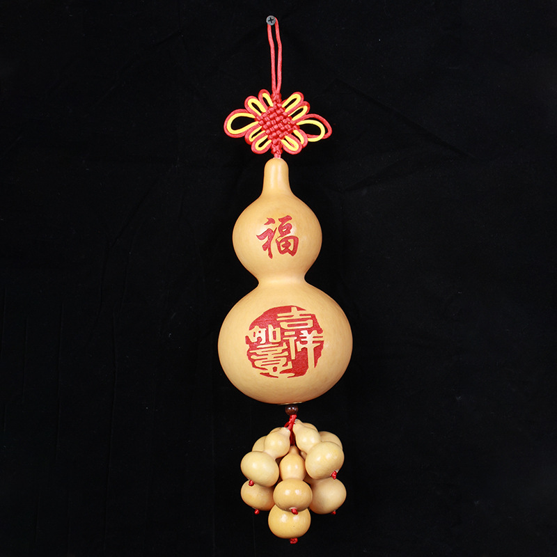 吉祥如意雕刻葫芦串家居挂饰挂件小葫芦工艺品饰品