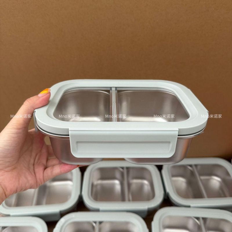 米诺家316L不锈钢上班族饭盒带餐新款饭盒便当盒密封分隔餐盒|undefined