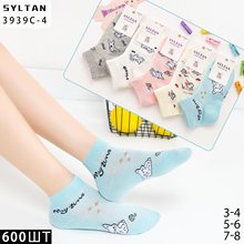 春夏透明女士网眼袜子混色纯棉网眼短筒女童袜