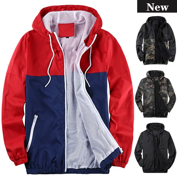 [Asian Code] Spring and Autumn Jacket Jacket Men's Camouflage Sports Mesh Breathable Color-matching Amazon temu