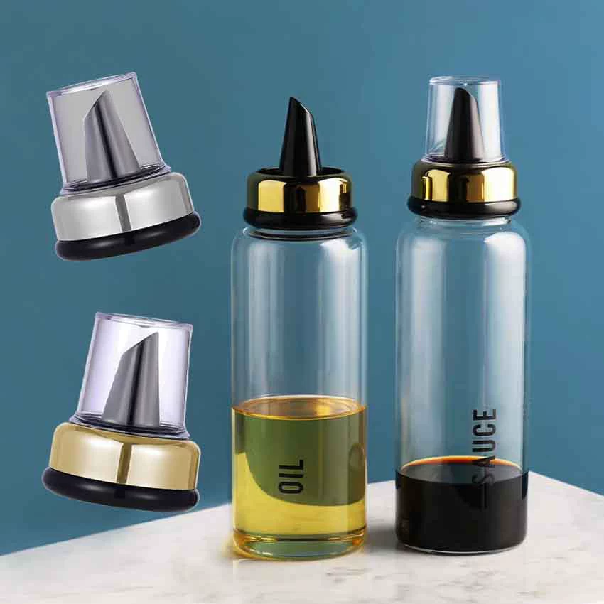 Прозрачная крышка Бутылка с маслом уксуса Крышка от бутылки масла ABS Стеклянные аксессуары Пылезащитная соска для бутылки с крышкой Гальваническая уплотнительная крышка