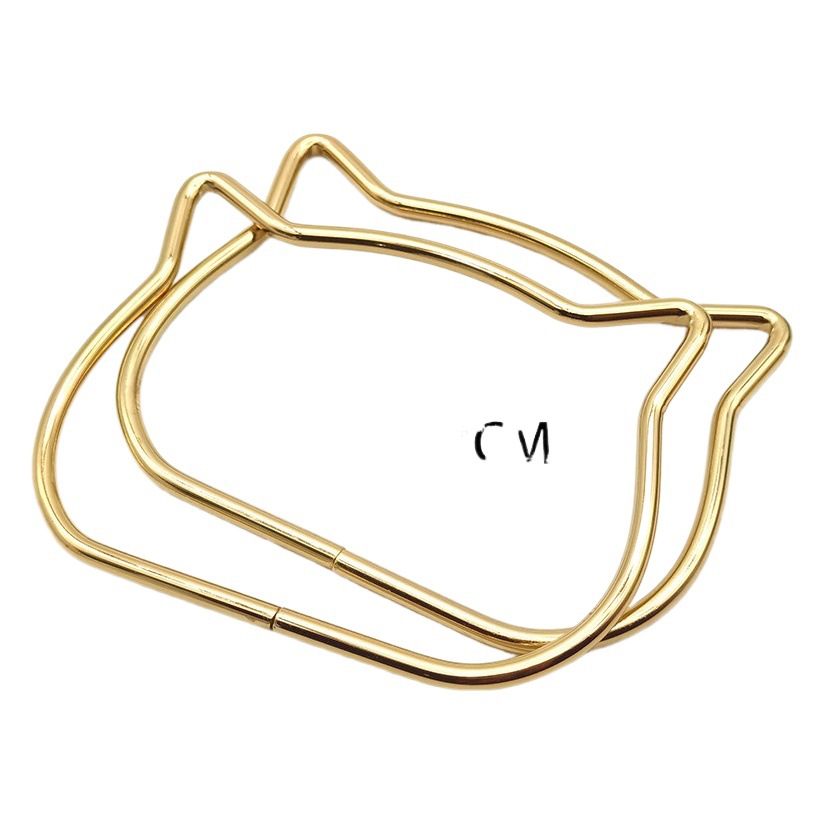 Luggage hardware accessories metal portable round semicircle bear head cat head alloy portable ring carrying ring iron ring handle